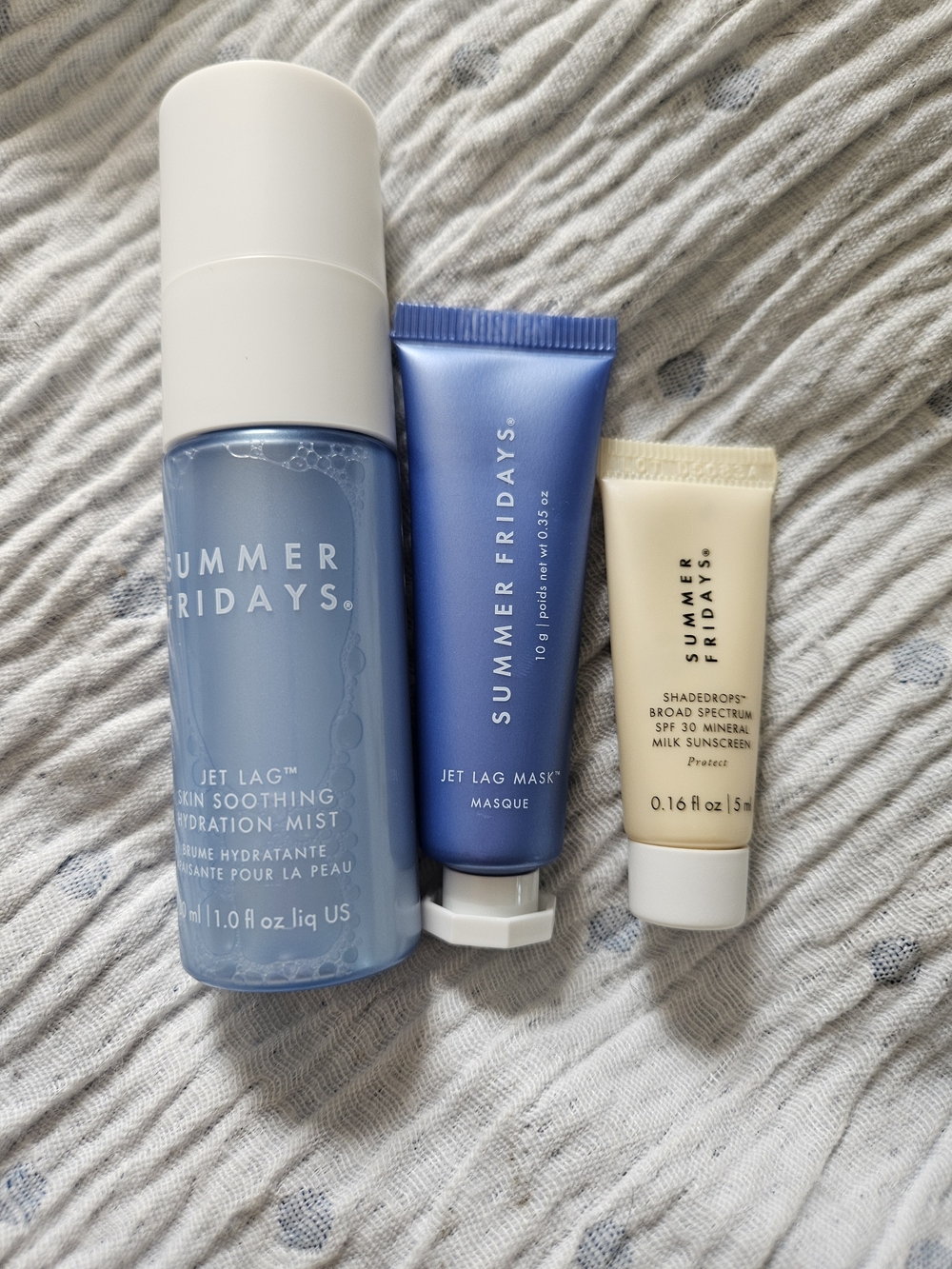 Summer Fridays Mist, Masque & Shadedrops Skincare Trio